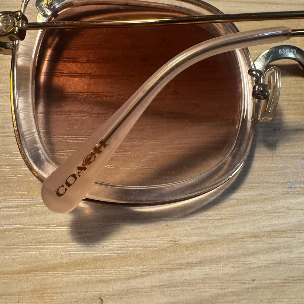 Coach Pink Gradient Square Sunglasses - Picture 6 of 6